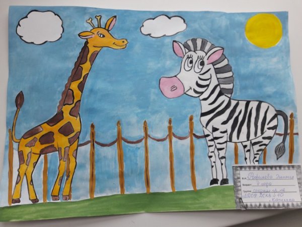 Рисование животных в зоопарке