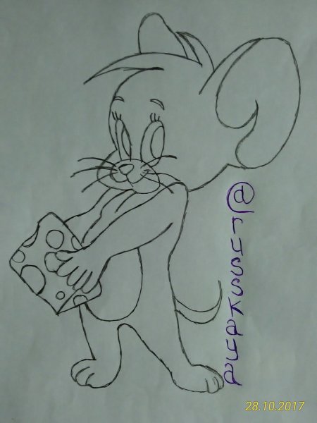 Джерри рисунок карандашом