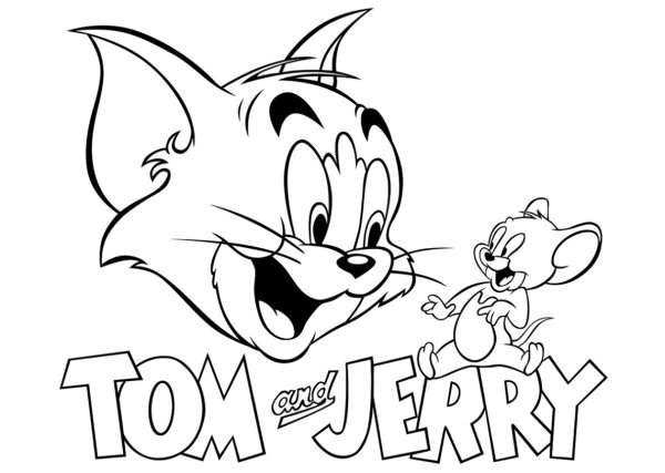 Раскраска для детей Disney Tom Jerry