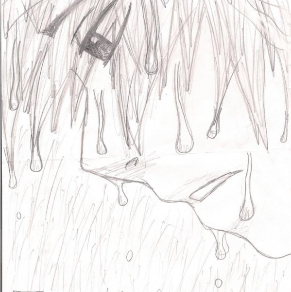 Нарисовать дождь карандашом