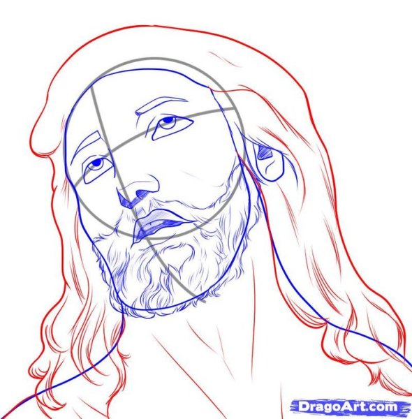 Иисус Христос для срисовки