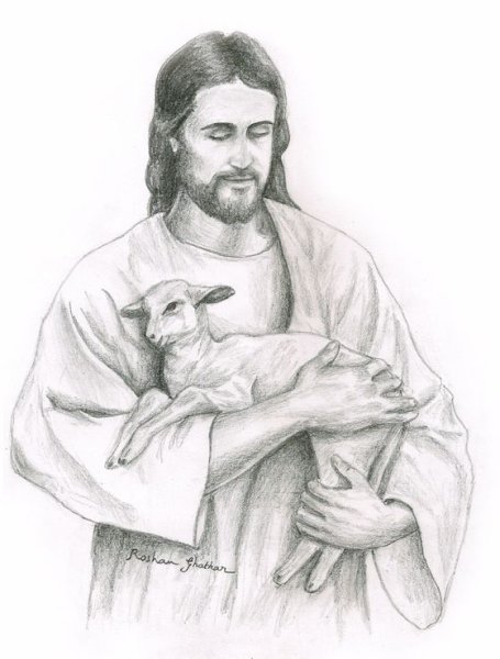 Иисус Христос рисунок в полный рост