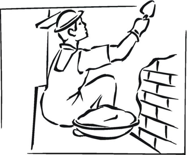 Раскраска профессии штукатур маляр