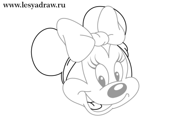 Минни Маус рисунок карандашом