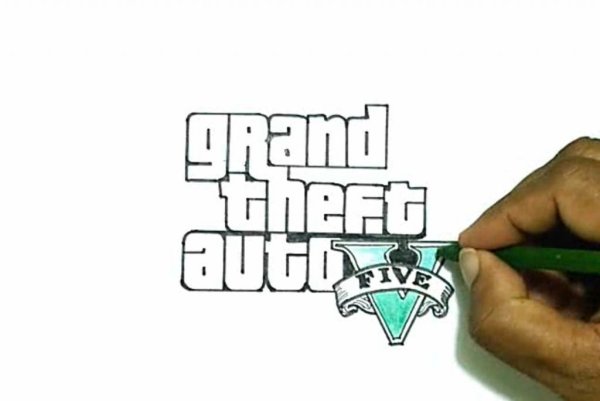 Рисунок логотип ГТА 5