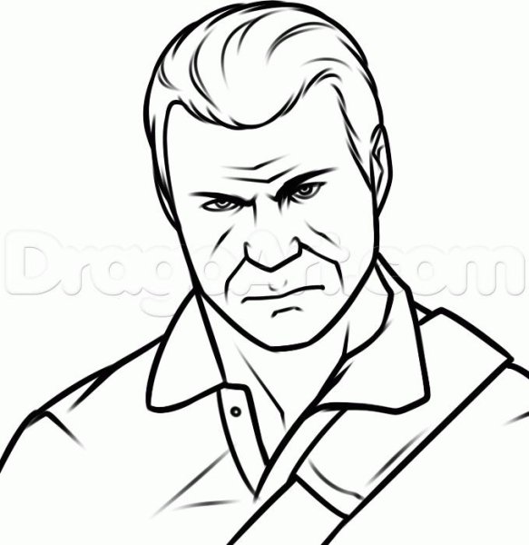 Разукрашка GTA 5 Майкл