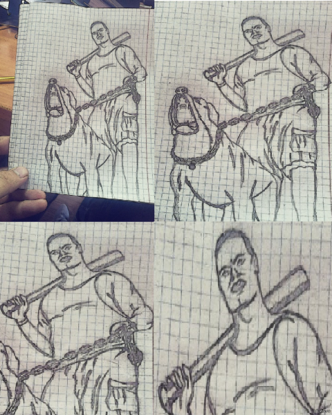 Рисунок карандашом ГТА