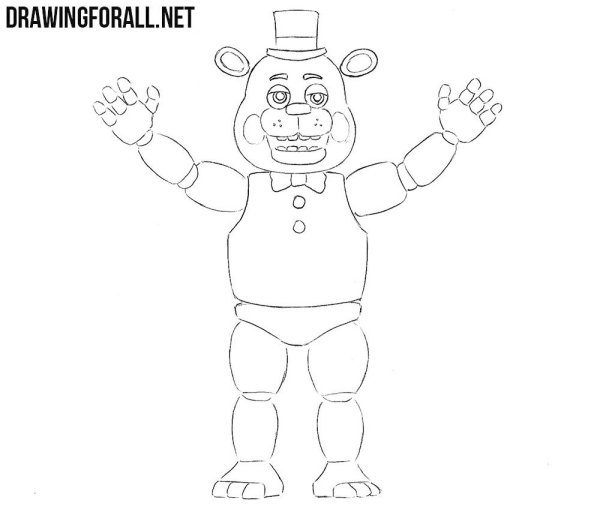 Мишка Фредди рисунок