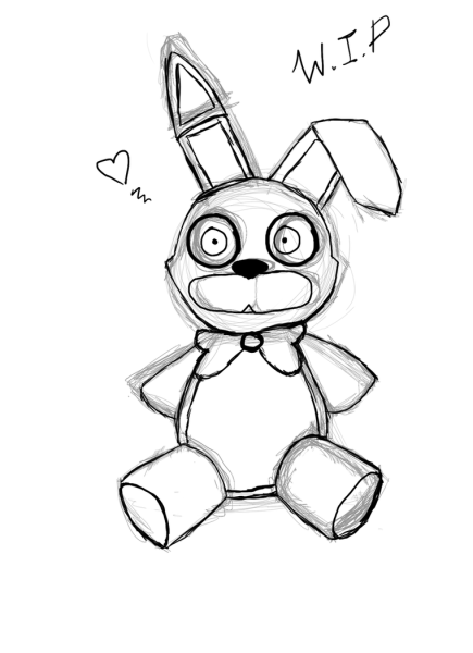 ФНАФ 1 Бонни для срисовки
