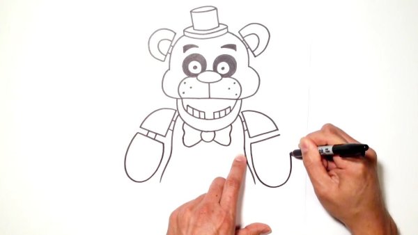 Как нарисовать мишку Фредди