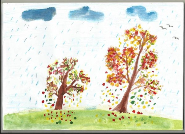 Рисование «листопад, листопад».