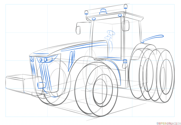 Трактор рисовалка