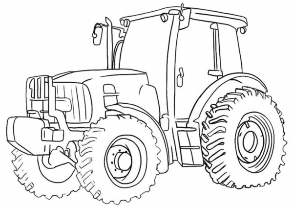 Раскраска трактор Джон Дир