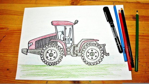 Трактор для срисовки