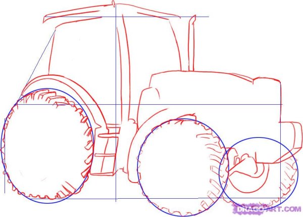 Трактор Кировец нарисовать к-700 поэтапно