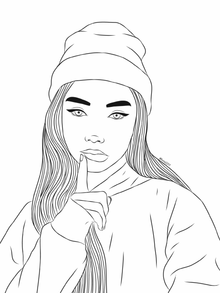 Инстасамка портрет карандашом