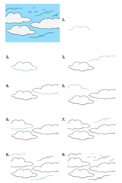 Рисование облаков