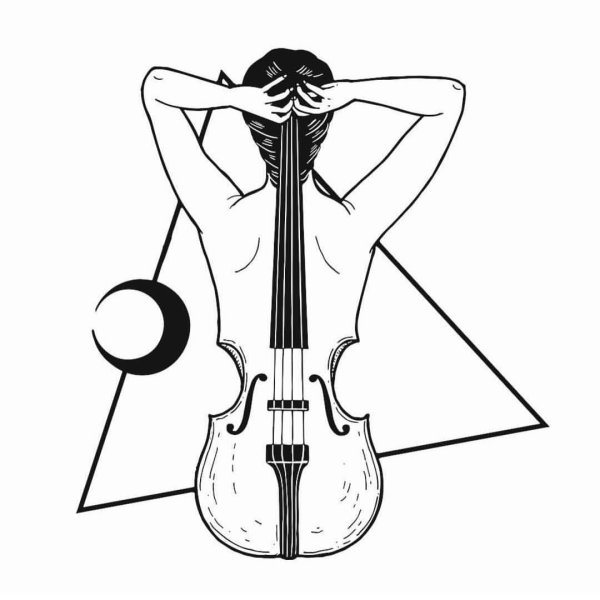 Скрипачка рисунок карандашом