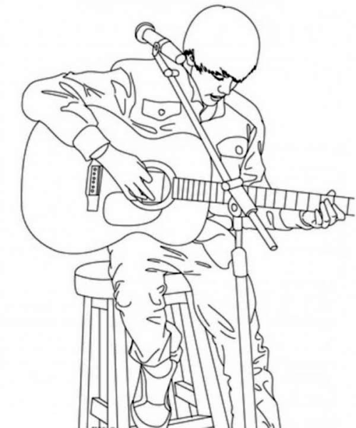 Гитарист карандашом