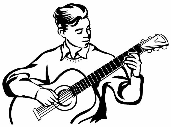 Скрипач раскраска