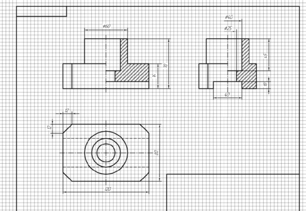 Чертежи на миллиметровке Инженерная Графика