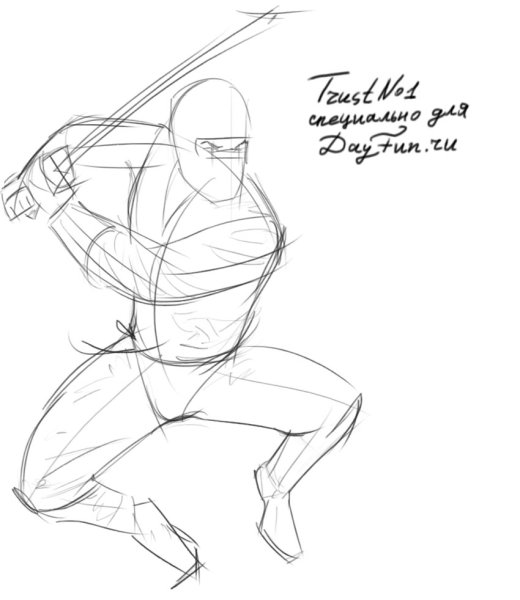 Рисунки для срисовки ниндзя