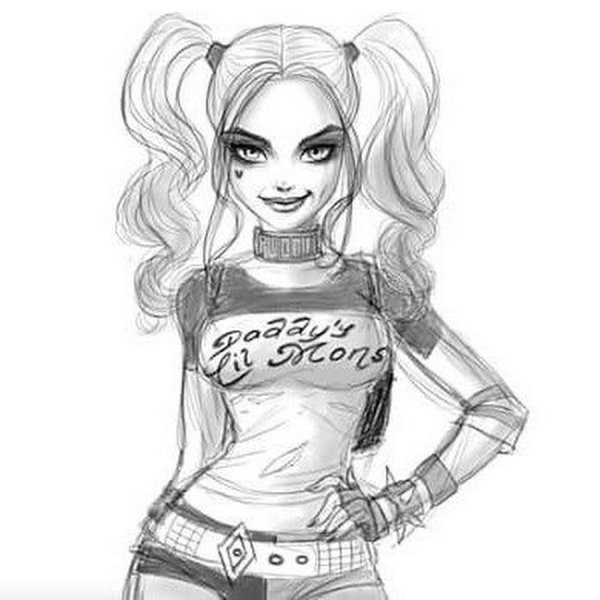 Раскраска Харли Квин аниме