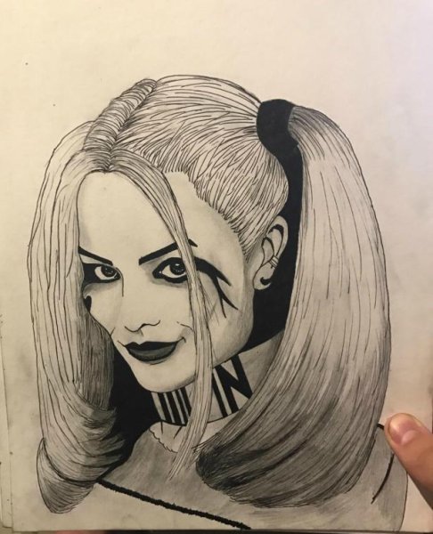 Харли Квинн срисовать