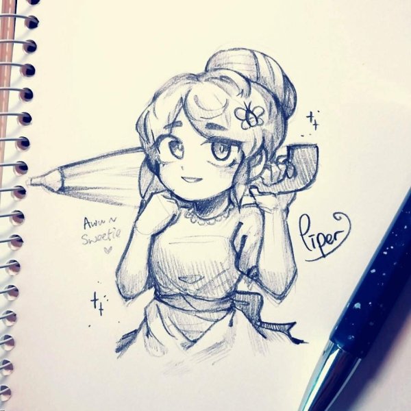 Ворон из БРАВЛ старс из карандаша