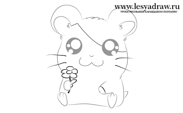Рисунок хомяка карандашом поэтапно для начинающих