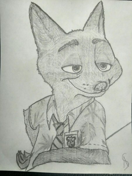 Зверополис рисунки карандашом