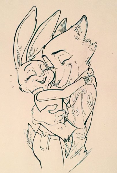 Джуди и ник для срисовки