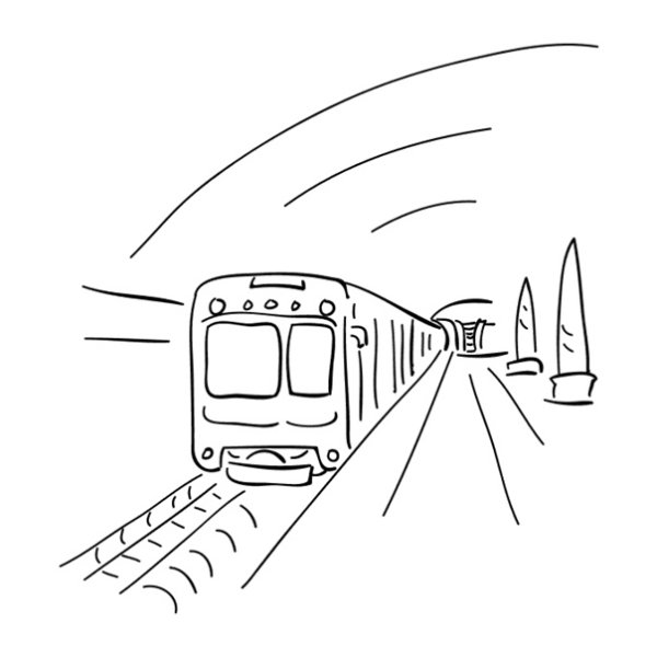 Метро раскраска для детей