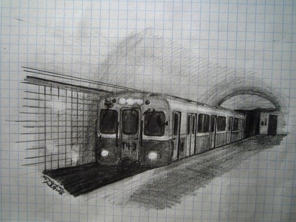 Метро рисунок