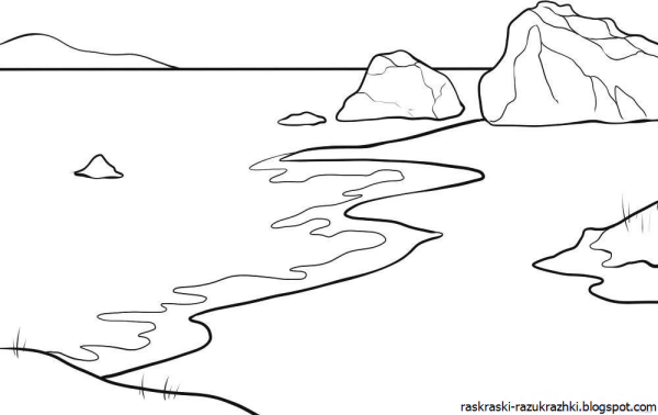 Раскраска пейзаж