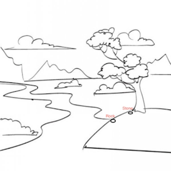 Пейзаж карандашом