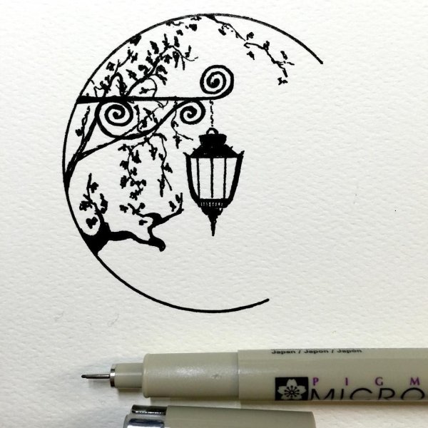 Рисунки чёрной ручкой