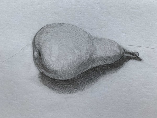 Груша карандашом штриховка