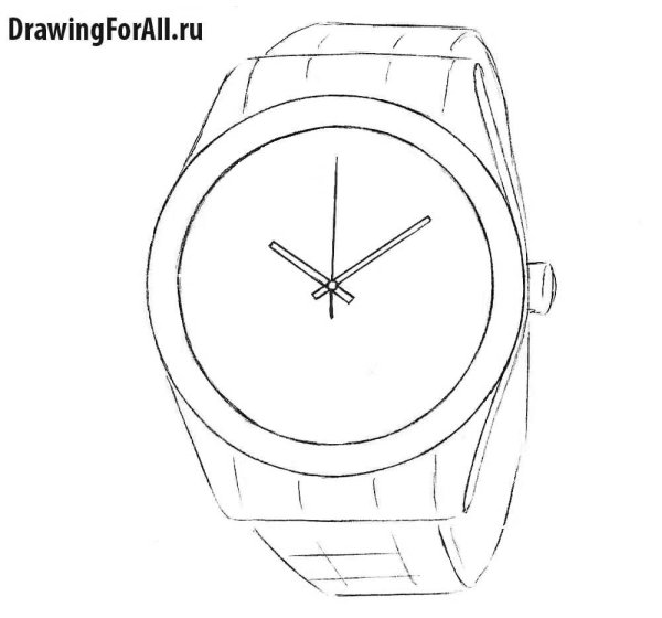 Нарисовать часы наручные