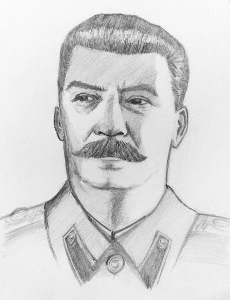 Сталин Иосиф Виссарионович рисунок карандашом
