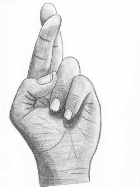 Этапы рисования рук