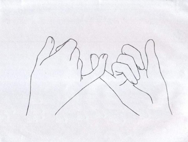 Рука нарисованная тянется
