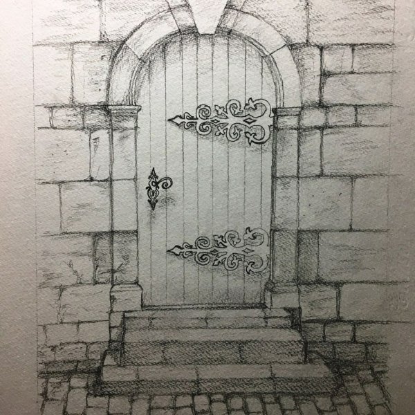 Нарисовать дверь карандашом