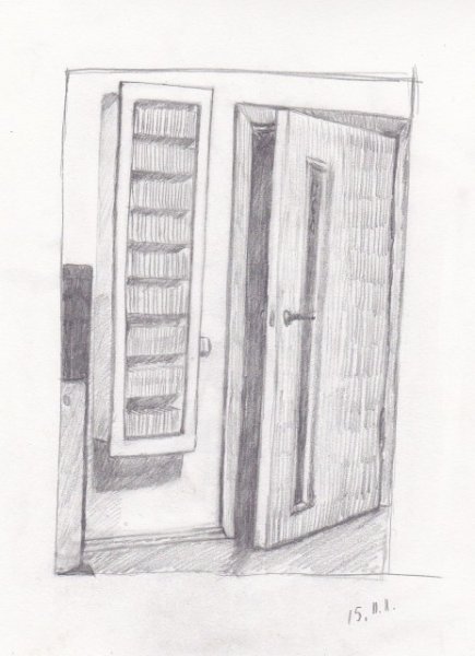 Дверь зарисовка