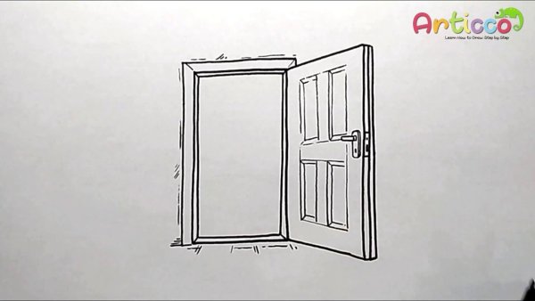 Дверь рисунок карандашом для детей