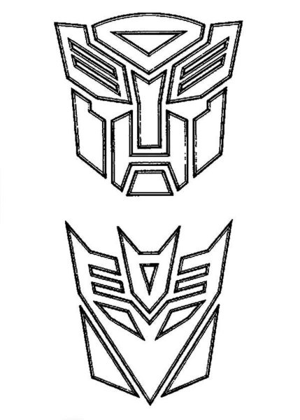 Трансформеры знак автоботов и Десептиконов