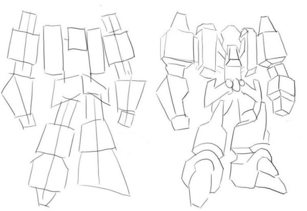 Схема рисования трансформера