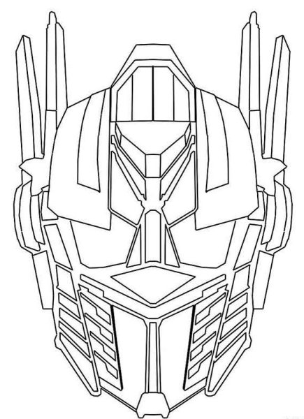 Раскраска трансформеры Оптимус Прайм