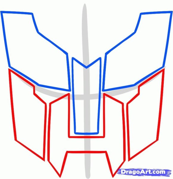 Знак автоботов карандашом