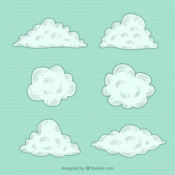 Облака рисунок легкий